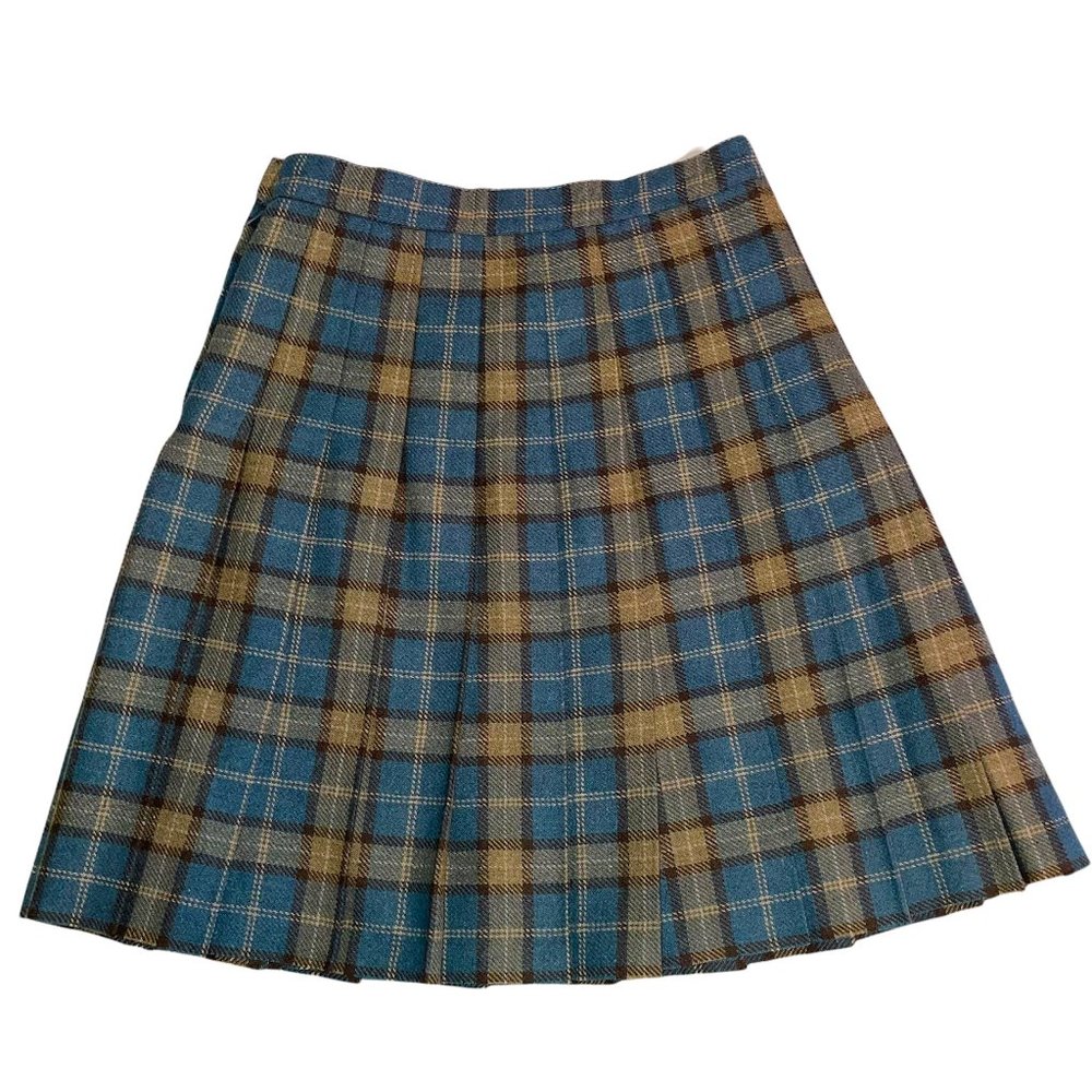 VINTAGE B. Brummel Wool Plaid Pleated School Skirt